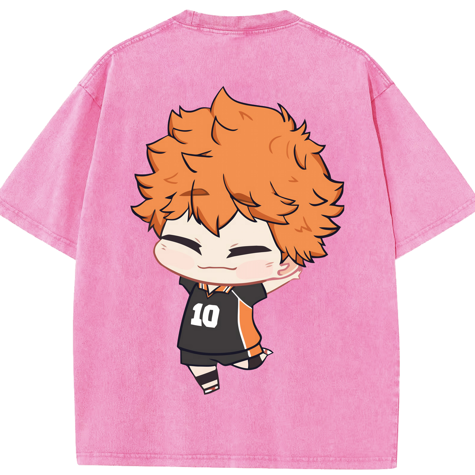 （画像用） ハイキュー!! Haikyu!! 綿100% ヴィンテージ風 半袖Tシャツ（背面プリント）